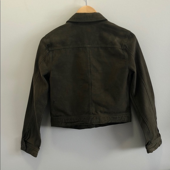 Azure skies medium green jean jacket - Picture 3 of 4